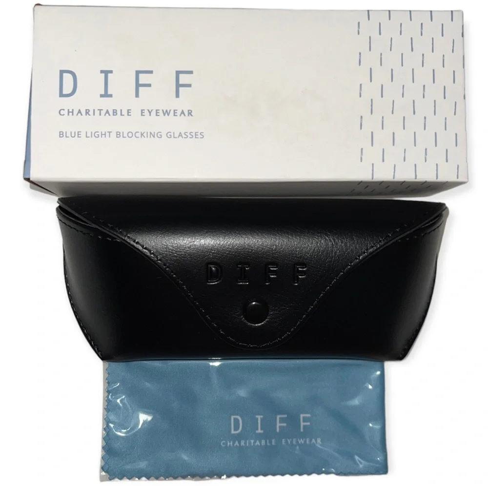 DIFF Carmen Bluelight Glasses Brushed Rose Gold Blue Light Blocking Glasses